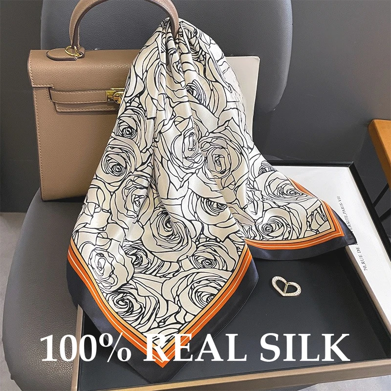 100% Real Silk Scarf Bandana Women 65cm Square Scarves Elegant All Seasons Fashion High Quality Hijab Shawl Foulard Headkerchief
100% Real Silk Scarf Bandana Women 65cm Square Scarves Elegant All Seasons Fashion High Quality Hijab Shawl Foulard Headkerchief