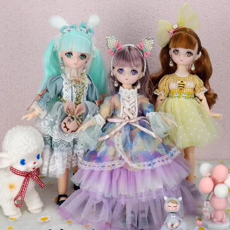 30cm Kawaii BJD Doll Girl 6 Points Joint Movable Doll with Fashion Clothes Soft Hair Dress Up Girl Toys Birthday Gift Doll New
30cm Kawaii BJD Doll Girl 6 Points Joint Movable Doll with Fashion Clothes Soft Hair Dress Up Girl Toys Birthday Gift Doll New