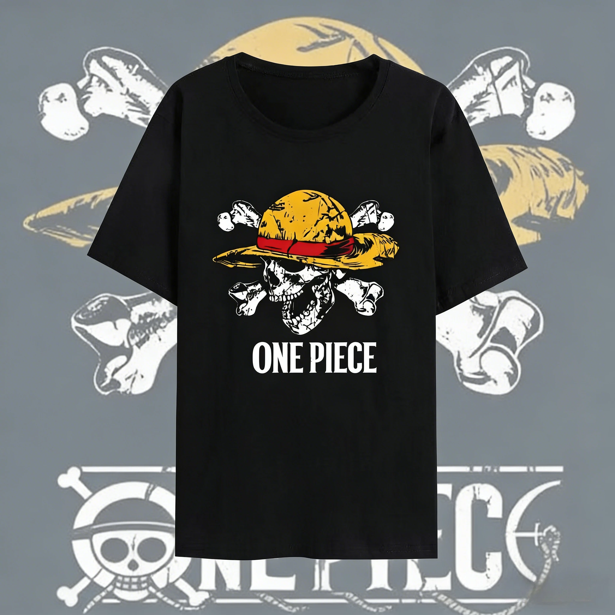2026 Summer One Piece Straw Hat Skull Jolly Roger 3D Printed T-Shirt, Retro Cotton Oversized Short Sleeve Tee for Adult Kids
2026 Summer One Piece Straw Hat Skull Jolly Roger 3D Printed T-Shirt, Retro Cotton Oversized Short Sleeve Tee for Adult Kids