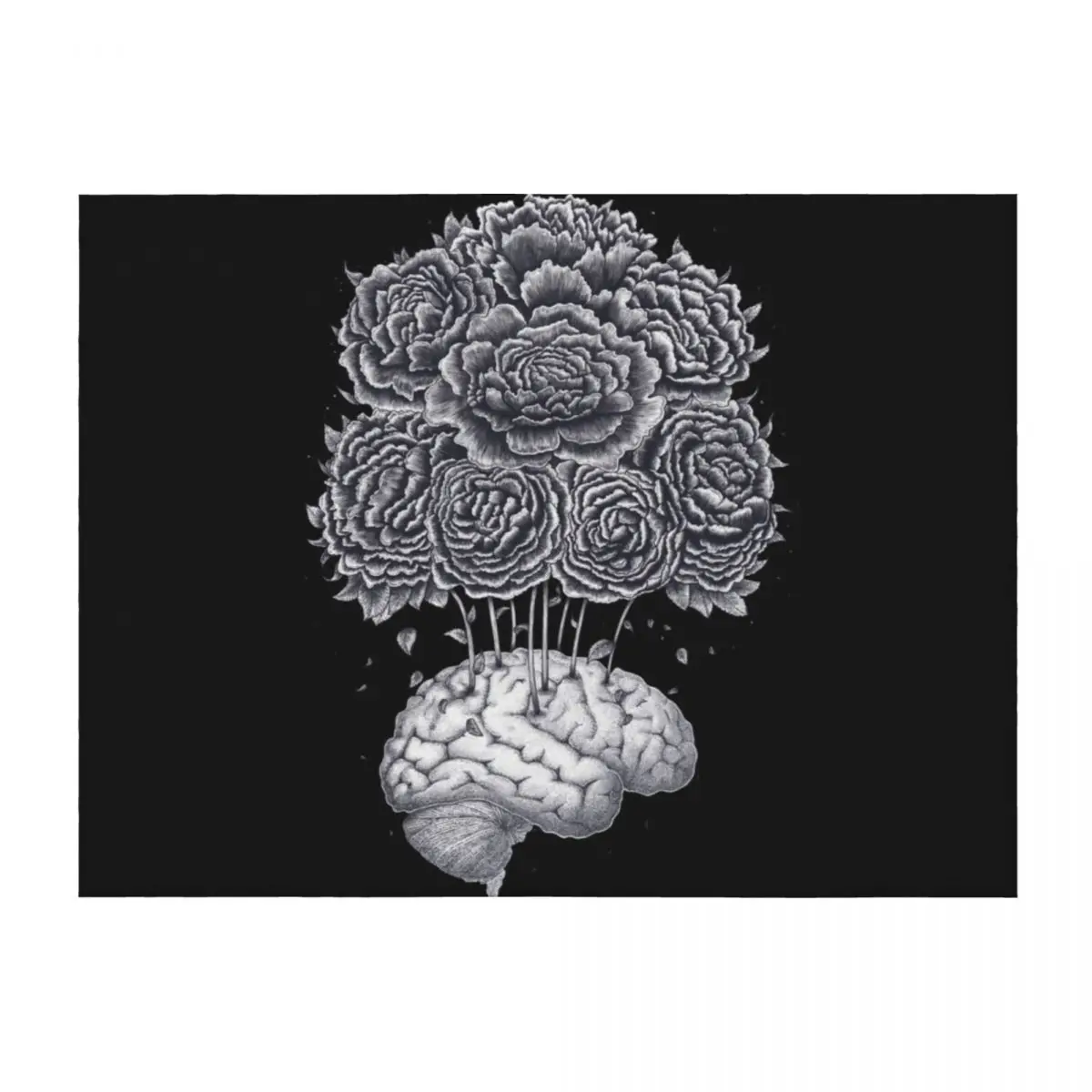 Brain with peonies on black Throw Blanket Beautifuls Luxury Designer sofa bed Hairy Blankets
Brain with peonies on black Throw Blanket Beautifuls Luxury Designer sofa bed Hairy Blankets