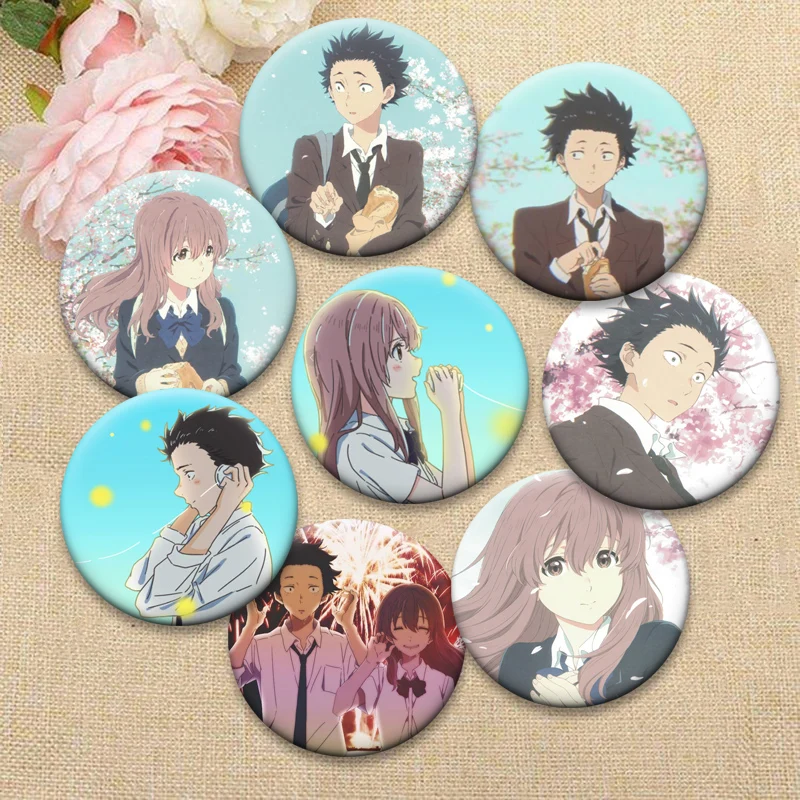 Nishimiya Shouko,Ishida Shoya Cartoon Brooches Anime A Silent Voice Badge 58mm Round Display Lapel Pins Bag Decor Jewelry Gifts
Nishimiya Shouko,Ishida Shoya Cartoon Brooches Anime A Silent Voice Badge 58mm Round Display Lapel Pins Bag Decor Jewelry Gifts