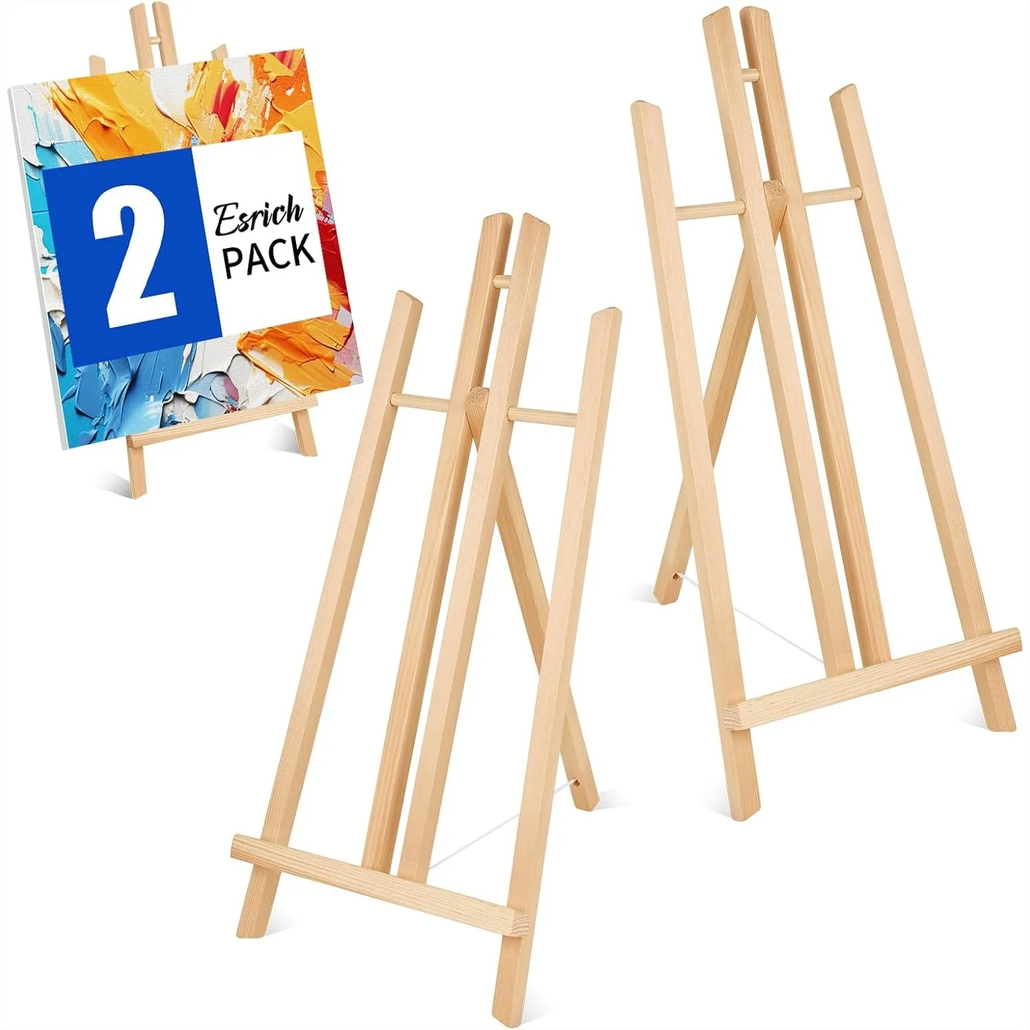 2pcs 17 Inch Tabletop Easels for Painting, Wooden Tripod Easel Stand for Canvas Art Display, Kids Student Desktop Easel
2pcs 17 Inch Tabletop Easels for Painting, Wooden Tripod Easel Stand for Canvas Art Display, Kids Student Desktop Easel