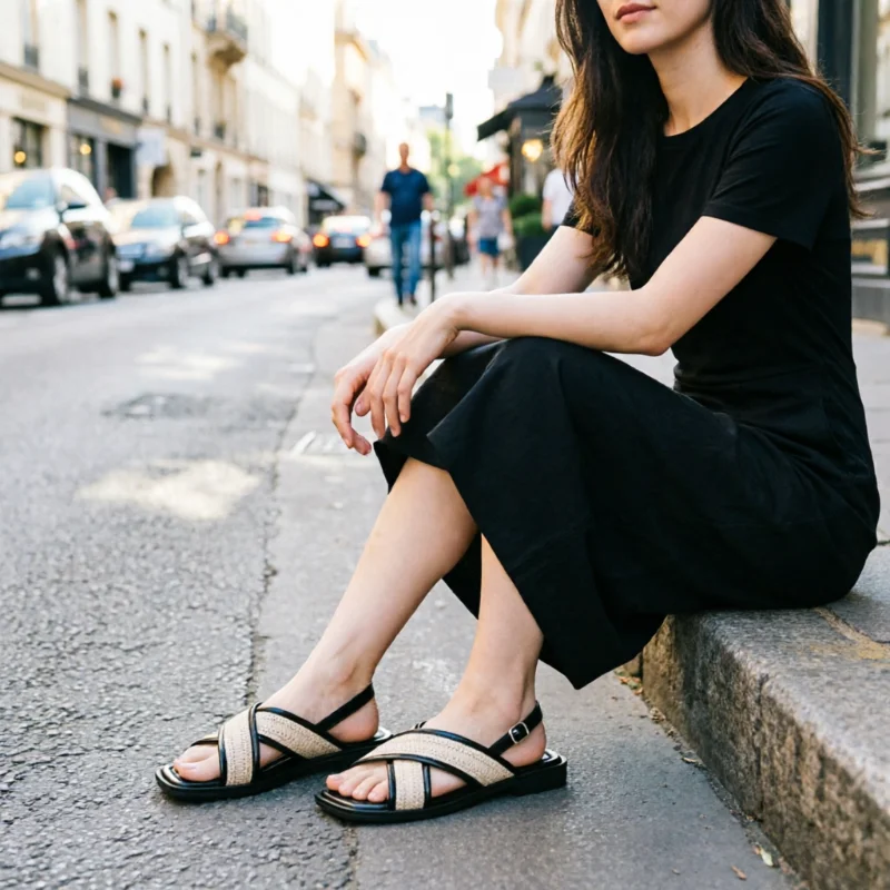 New Summer Flat Cross Woven Strap Sandals Women Simple Commuter Beach Vacation Comfortable Open Toe Shoes
New Summer Flat Cross Woven Strap Sandals Women Simple Commuter Beach Vacation Comfortable Open Toe Shoes