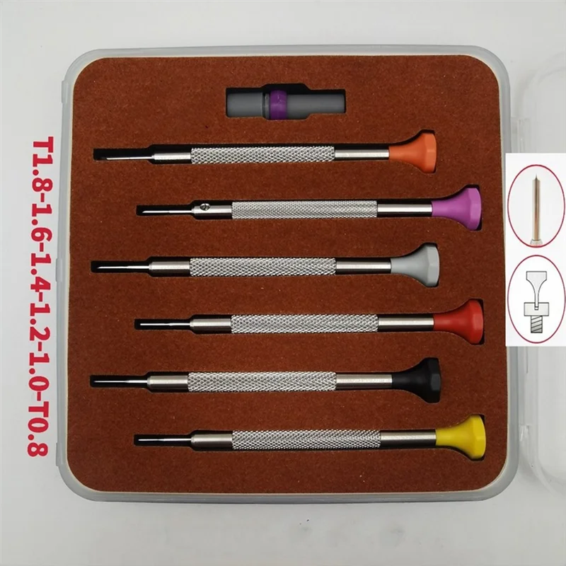 COFA-6Pcs Watch Repair Screwdrivers Kit For 3135 2135 Movement Repair Screwdriver T0.8-1.0-1.2-1.4-1.6-1.8 Watchmakers Tool 
COFA-6Pcs Watch Repair Screwdrivers Kit For 3135 2135 Movement Repair Screwdriver T0.8-1.0-1.2-1.4-1.6-1.8 Watchmakers Tool