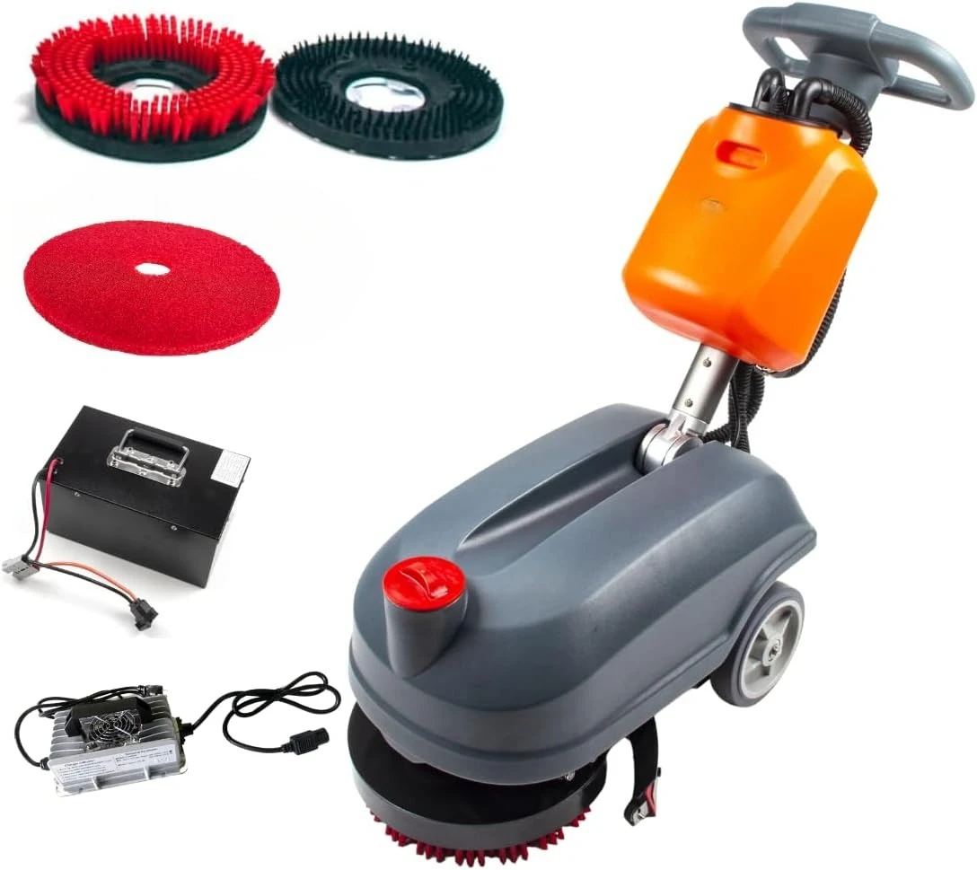 14" Commercial Compact Floor Scrubber Dryer Machine, 14500 sqft/h, 4-Gal Sewage Tank, 3.5 Hour Fast Charging Efficient
14" Commercial Compact Floor Scrubber Dryer Machine, 14500 sqft/h, 4-Gal Sewage Tank, 3.5 Hour Fast Charging Efficient