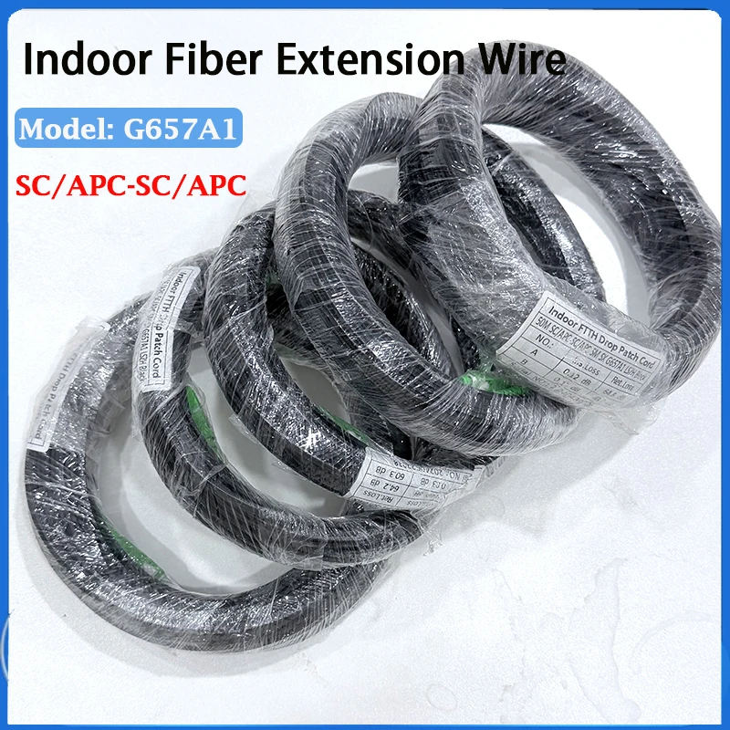 Indoor SC/APC Fiber Optic Patch Cord Single Mode G657A1 Indoor Fibre Optica Drop Cable APC Optical Cable Black LSZH Jacket FTTh
Indoor SC/APC Fiber Optic Patch Cord Single Mode G657A1 Indoor Fibre Optica Drop Cable APC Optical Cable Black LSZH Jacket FTTh