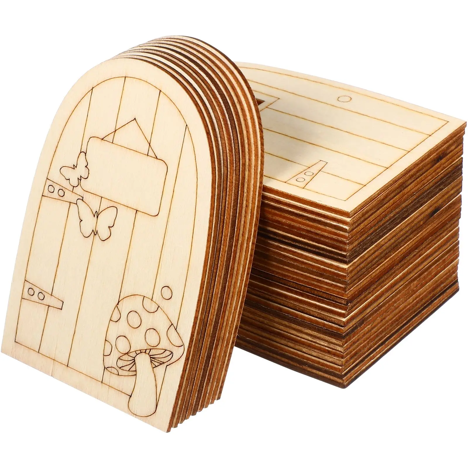 36 Pcs Wooden Fairy Door Creative Decorations Mini naments Set for Crafts Elf Tree Decorations Smooth Surface Good Toughness
36 Pcs Wooden Fairy Door Creative Decorations Mini naments Set for Crafts Elf Tree Decorations Smooth Surface Good Toughness