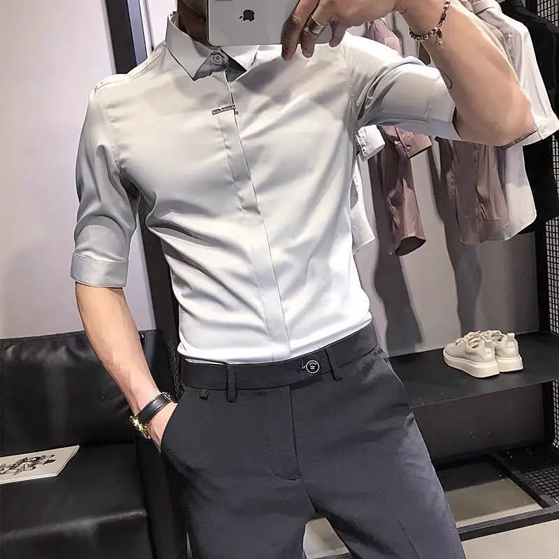Men's Solid Color Short Sleeve Shirt Slim Fit Non Iron Cotton Blend Casual Summer Tops
Men's Solid Color Short Sleeve Shirt Slim Fit Non Iron Cotton Blend Casual Summer Tops