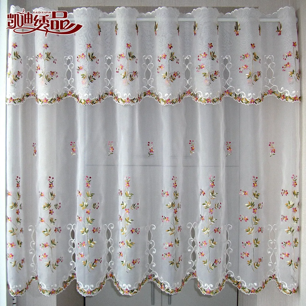 Half Curtain with Flower Embroidery, Yarn Gauze for Bar, Kitchen Cabinet Door Window, Children's Room, W150 X H30 + W150 X H90
Half Curtain with Flower Embroidery, Yarn Gauze for Bar, Kitchen Cabinet Door Window, Children's Room, W150 X H30 + W150 X H90