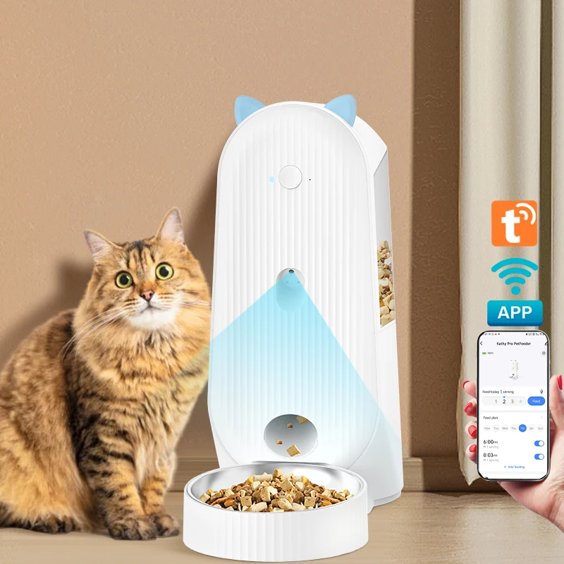 Automatic Cat Feeder With Camera Smart WiFi Pet Stainless Steel Dry Food Dispenser APP Control Rounded Shape Battery Powered
Automatic Cat Feeder With Camera Smart WiFi Pet Stainless Steel Dry Food Dispenser APP Control Rounded Shape Battery Powered