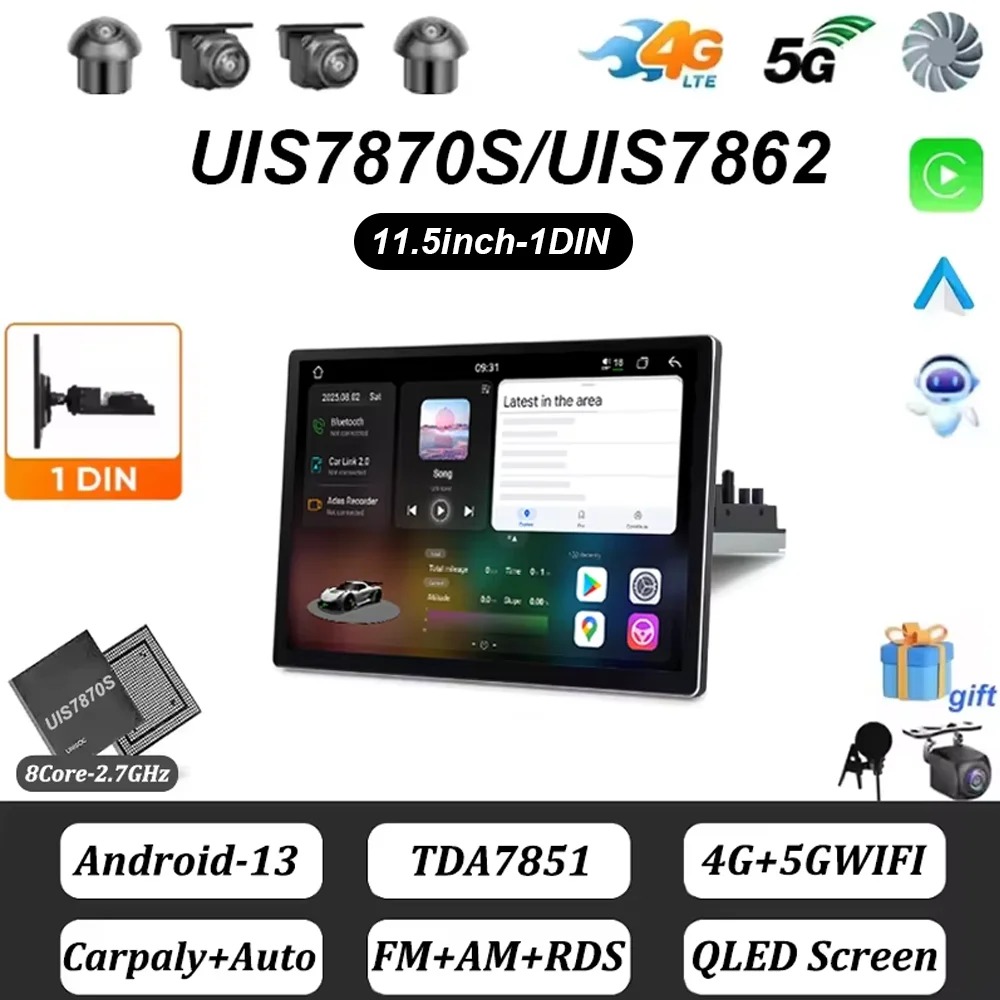 FYT7870 Автомобильный радиоприемник 11 дюймов 2K Универсальный для Toyota Volkswagen Hyundai Kia Honda Nissan Ford GPS WIFI Carplay Auto Multimedia Play
FYT7870 Автомобильный радиоприемник 11 дюймов 2K Универсальный для Toyota Volkswagen Hyundai Kia Honda Nissan Ford GPS WIFI Carplay Auto Multimedia Play