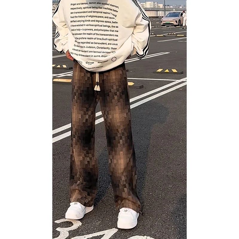 Autumn Casual Pants Men Fashion Retro Plaid Pants Men Japanese Streetwear Hip-hop Loose Wide Leg Pants Mens Vintage Trousers
Autumn Casual Pants Men Fashion Retro Plaid Pants Men Japanese Streetwear Hip-hop Loose Wide Leg Pants Mens Vintage Trousers
