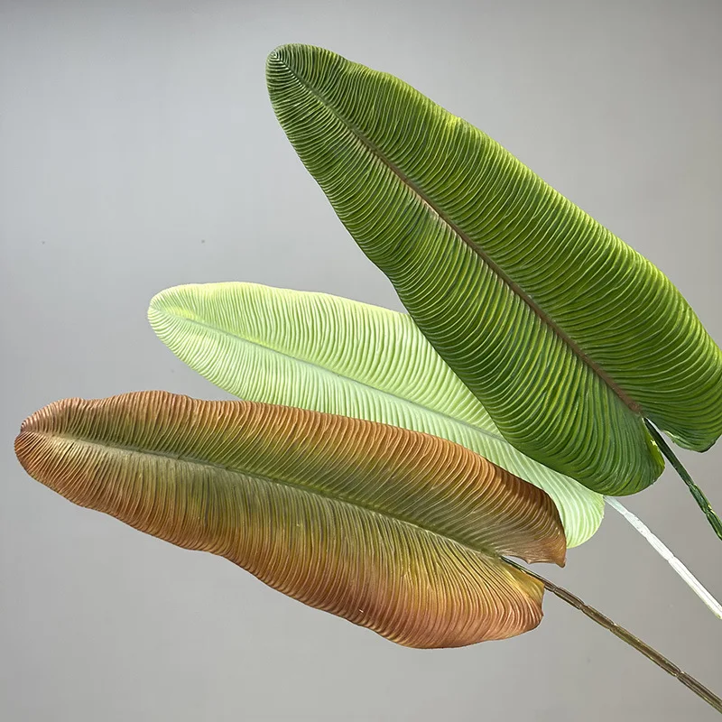 Simulation plant soft glue flamingo leaf paradise bird leaf, new Chinese model room wedding decoration green plant banana leaf
Simulation plant soft glue flamingo leaf paradise bird leaf, new Chinese model room wedding decoration green plant banana leaf