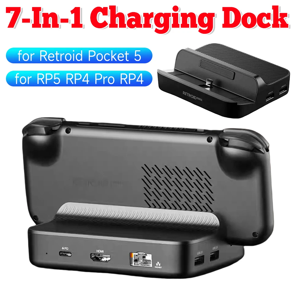 2023 НОВАЯ док-станция 7 в 1 для Retroid Pocket 5 USB C Зарядная док-станция PD Зарядка HDMI-совместимая 3 * USB3.0 2 * USB2.0
2023 НОВАЯ док-станция 7 в 1 для Retroid Pocket 5 USB C Зарядная док-станция PD Зарядка HDMI-совместимая 3 * USB3.0 2 * USB2.0
