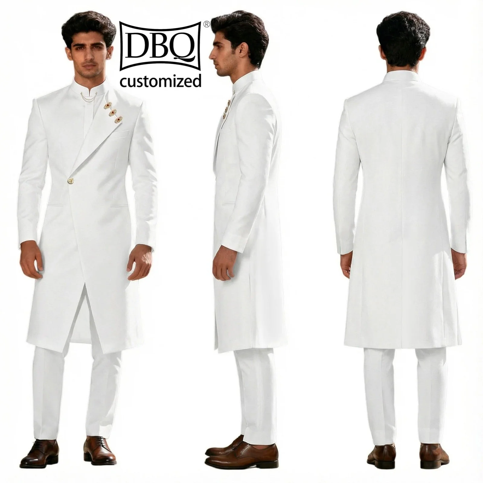 DBQ African Inspired Custom Made Men's Formal Suit 2 Piece Single Breasted Blazer And Pants Set for Wedding And Business BD1132
DBQ African Inspired Custom Made Men's Formal Suit 2 Piece Single Breasted Blazer And Pants Set for Wedding And Business BD1132