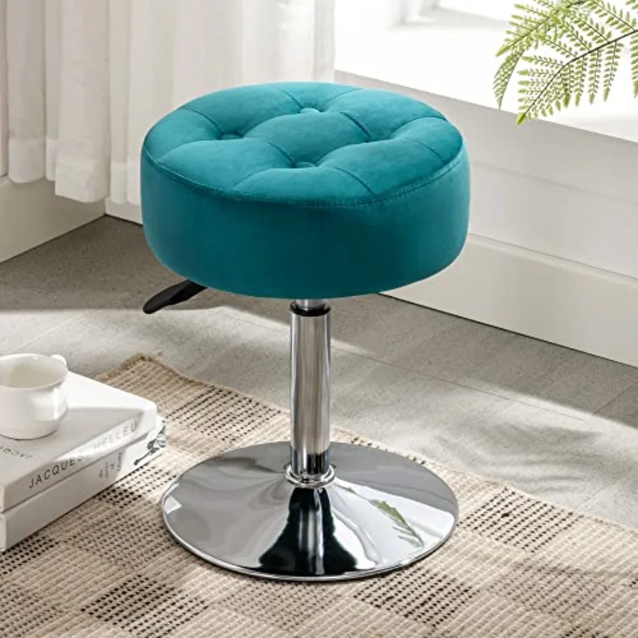 Height Adjustable Vanity Stool 15.8"-20.7" 360° Swivel Velvet Chair Button Tufted 300lb Capacity for Makeup Room
Height Adjustable Vanity Stool 15.8"-20.7" 360° Swivel Velvet Chair Button Tufted 300lb Capacity for Makeup Room