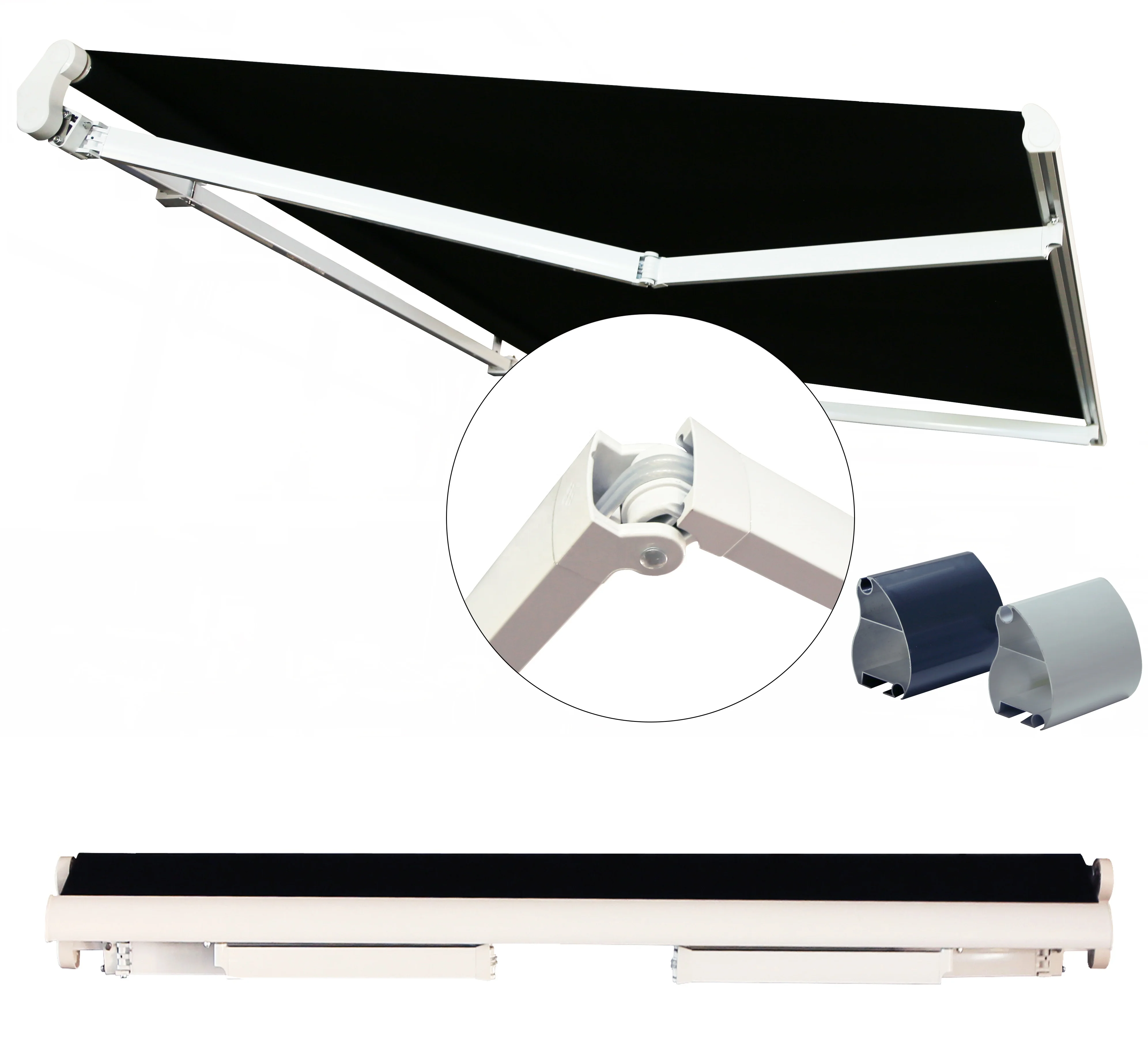 Backyard Aluminum Manual Retractable Patio Awning with Polyester Sail PU Coated Finish Wall-Mounted
Backyard Aluminum Manual Retractable Patio Awning with Polyester Sail PU Coated Finish Wall-Mounted