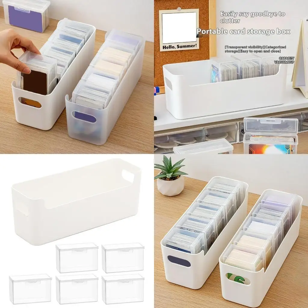 D7YD Pack Of 6 Transparent Card Boxes 5 Compartments Dustproof Lid For School Office Student
D7YD Pack Of 6 Transparent Card Boxes 5 Compartments Dustproof Lid For School Office Student
