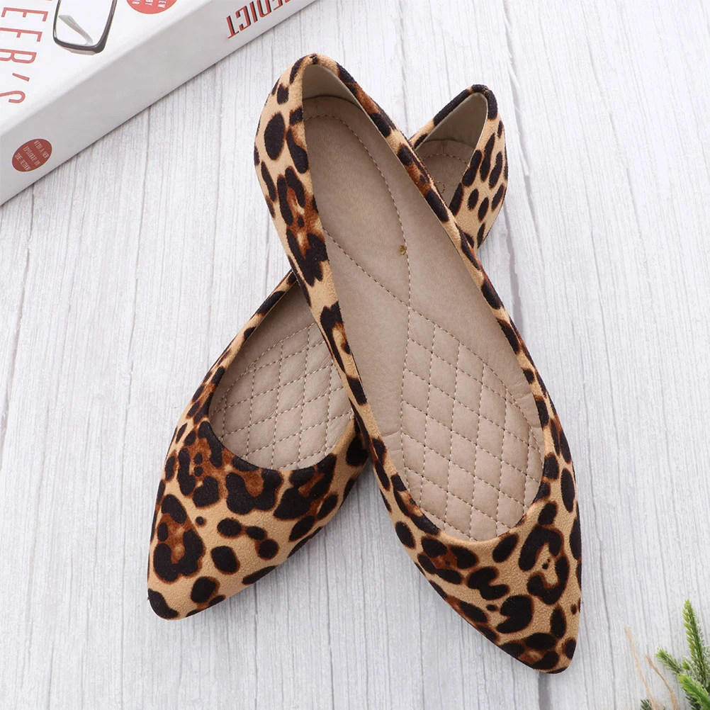 Leopard Print Flat Shoes Women Lady Flat heeled Thick Bottom Comfortable Breathable Stylish Fashion Pointed Toe Ideal Gift Girl
Leopard Print Flat Shoes Women Lady Flat heeled Thick Bottom Comfortable Breathable Stylish Fashion Pointed Toe Ideal Gift Girl