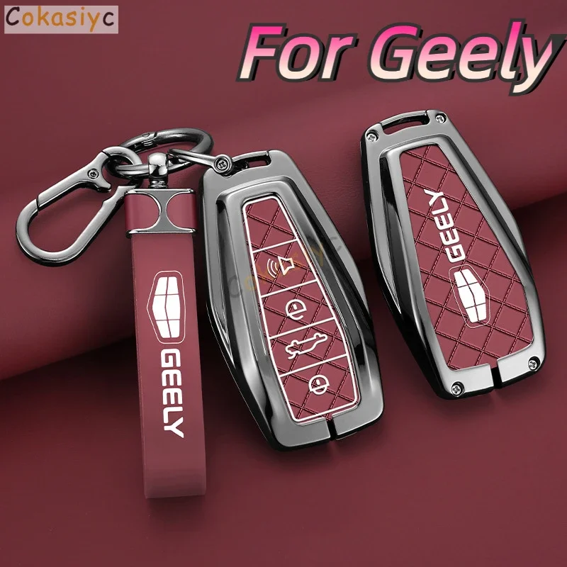 Zinc Alloy Leather Car Remote Key Case Cover For Geely Coolray X6 Emgrand Global Hawk GX7 Remote Accessories Car-Styling
Zinc Alloy Leather Car Remote Key Case Cover For Geely Coolray X6 Emgrand Global Hawk GX7 Remote Accessories Car-Styling