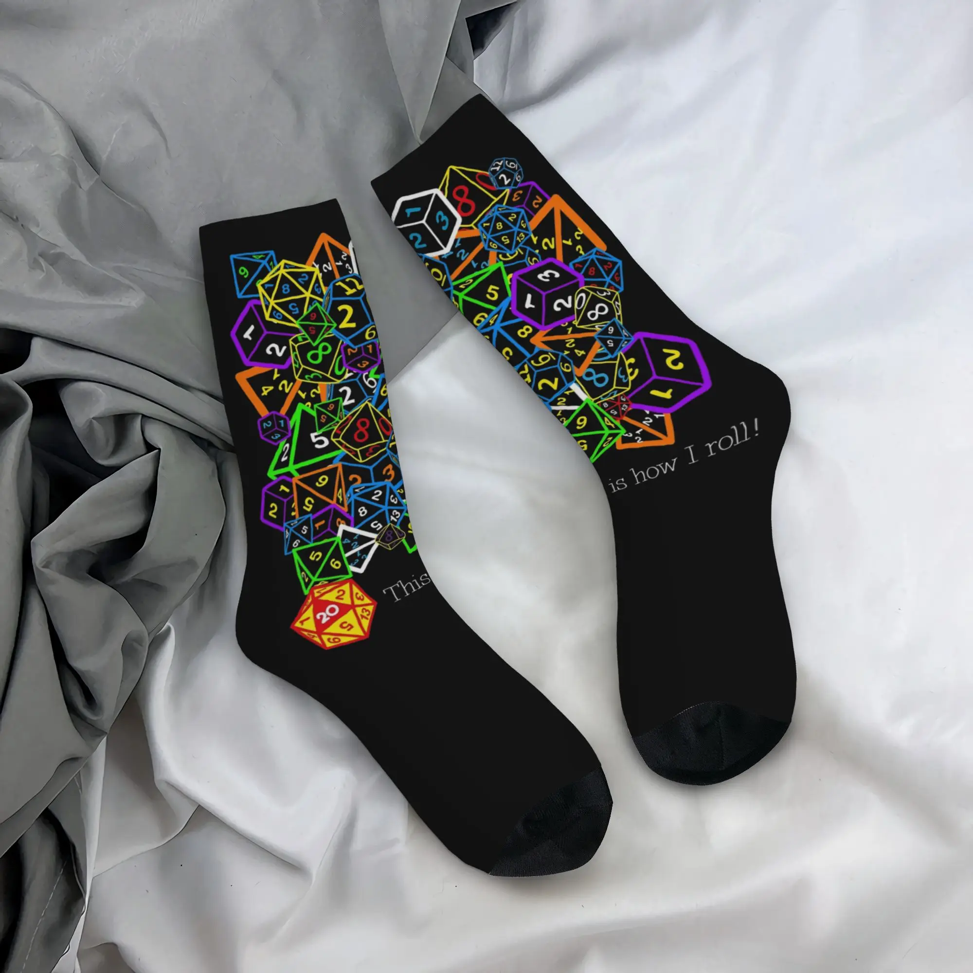 Retro Game DnD This is How I Roll Basketball Socks Long Socks for Women Men Sweat Absorbing
Retro Game DnD This is How I Roll Basketball Socks Long Socks for Women Men Sweat Absorbing