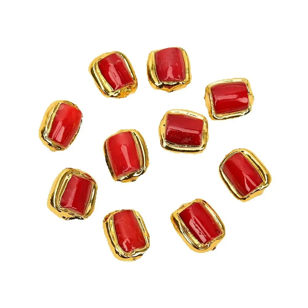 10 Pcs Red Coral Branch Gold Plated Loose Beads Jewelry Making Accessories DIY
10 Pcs Red Coral Branch Gold Plated Loose Beads Jewelry Making Accessories DIY