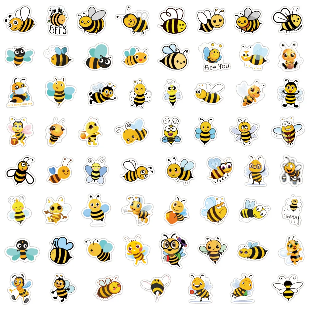 60PCS Bee Stickers Cute Cartoon Insect Decals Decoration For Skateboard Laptop Luggage Phone Bike fridge Car Kids DIY Toys
60PCS Bee Stickers Cute Cartoon Insect Decals Decoration For Skateboard Laptop Luggage Phone Bike fridge Car Kids DIY Toys