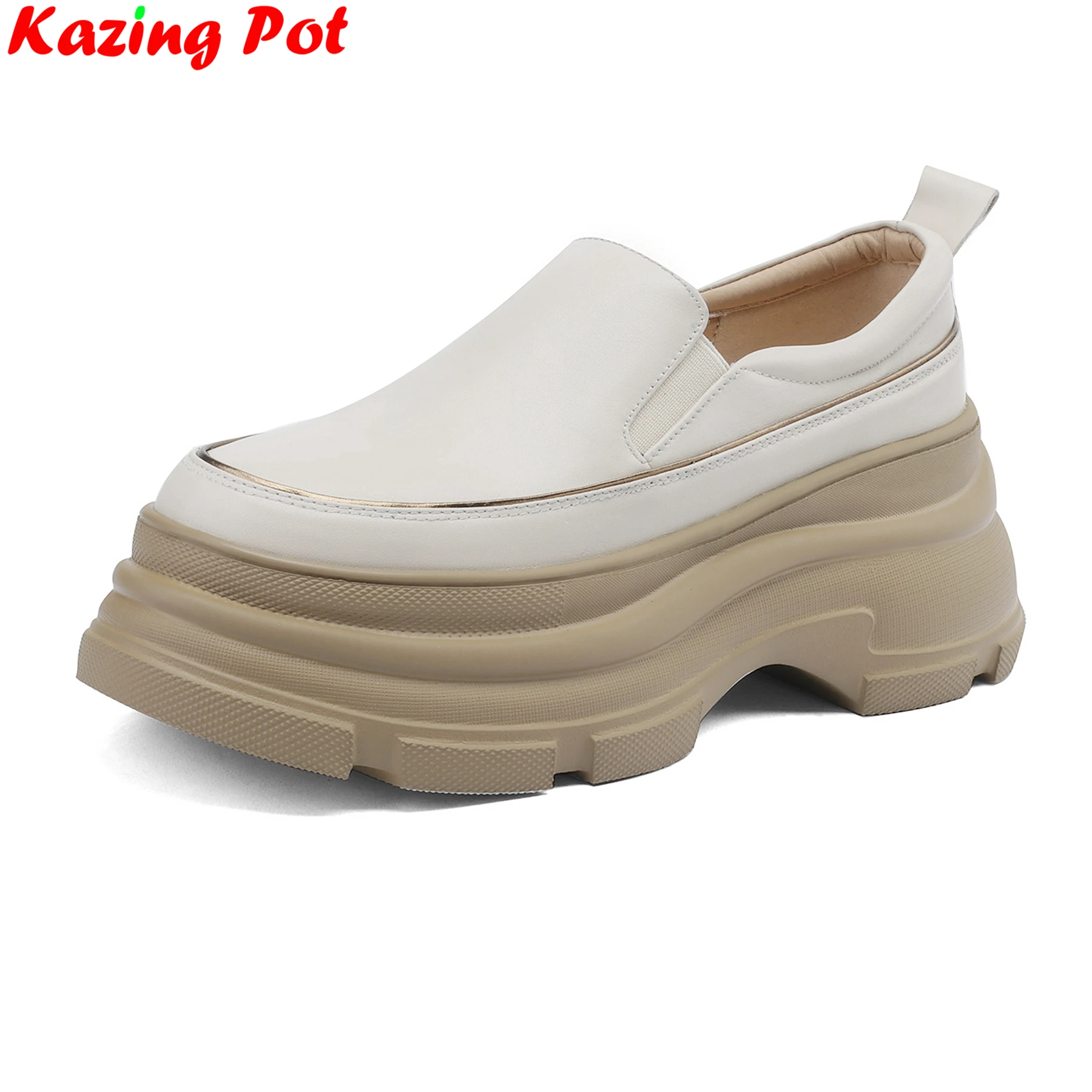 Krazing Pot Cow Leather Wedges Increasing Sneakers Thick Bottom Sport Loafers Casual Vulcanized Shoes Solid Platform Women Flats
Krazing Pot Cow Leather Wedges Increasing Sneakers Thick Bottom Sport Loafers Casual Vulcanized Shoes Solid Platform Women Flats