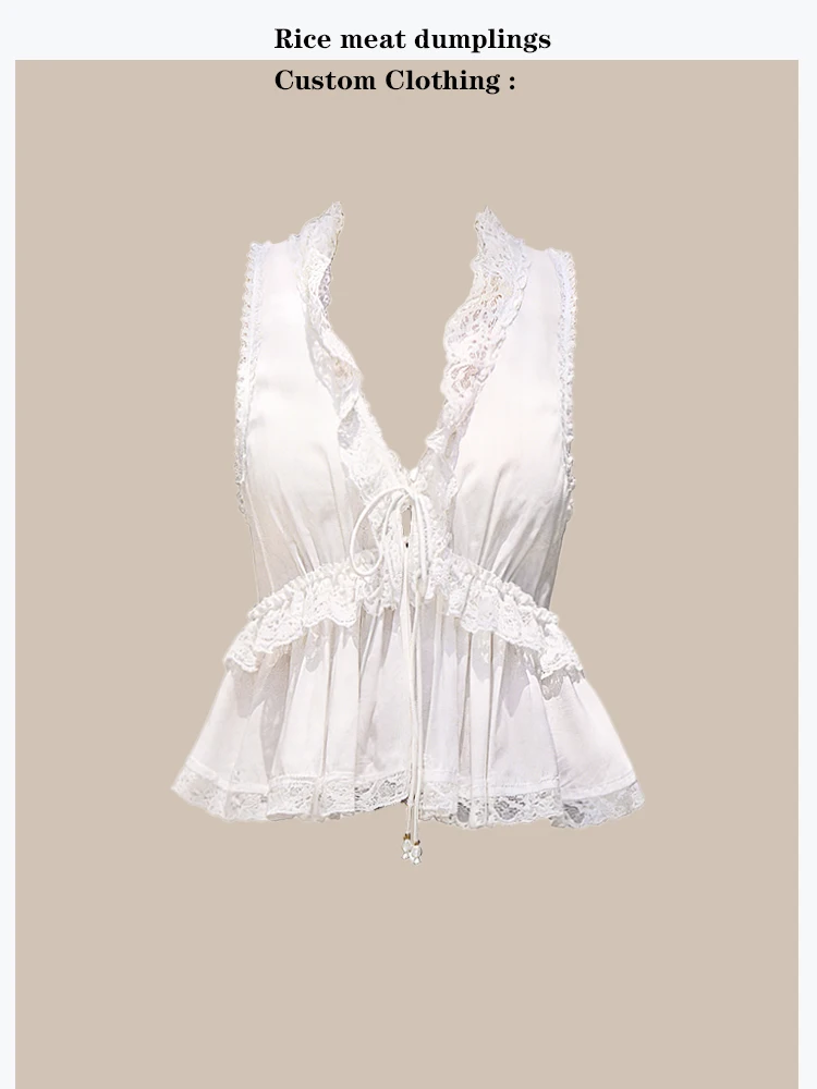 Heavy Embellished Ruffle Lenzing Hemp Gentle Top Neck Hanging Strap Vest Women's Fashion Summer 2026 V-neck Sleeveless Top
Heavy Embellished Ruffle Lenzing Hemp Gentle Top Neck Hanging Strap Vest Women's Fashion Summer 2026 V-neck Sleeveless Top