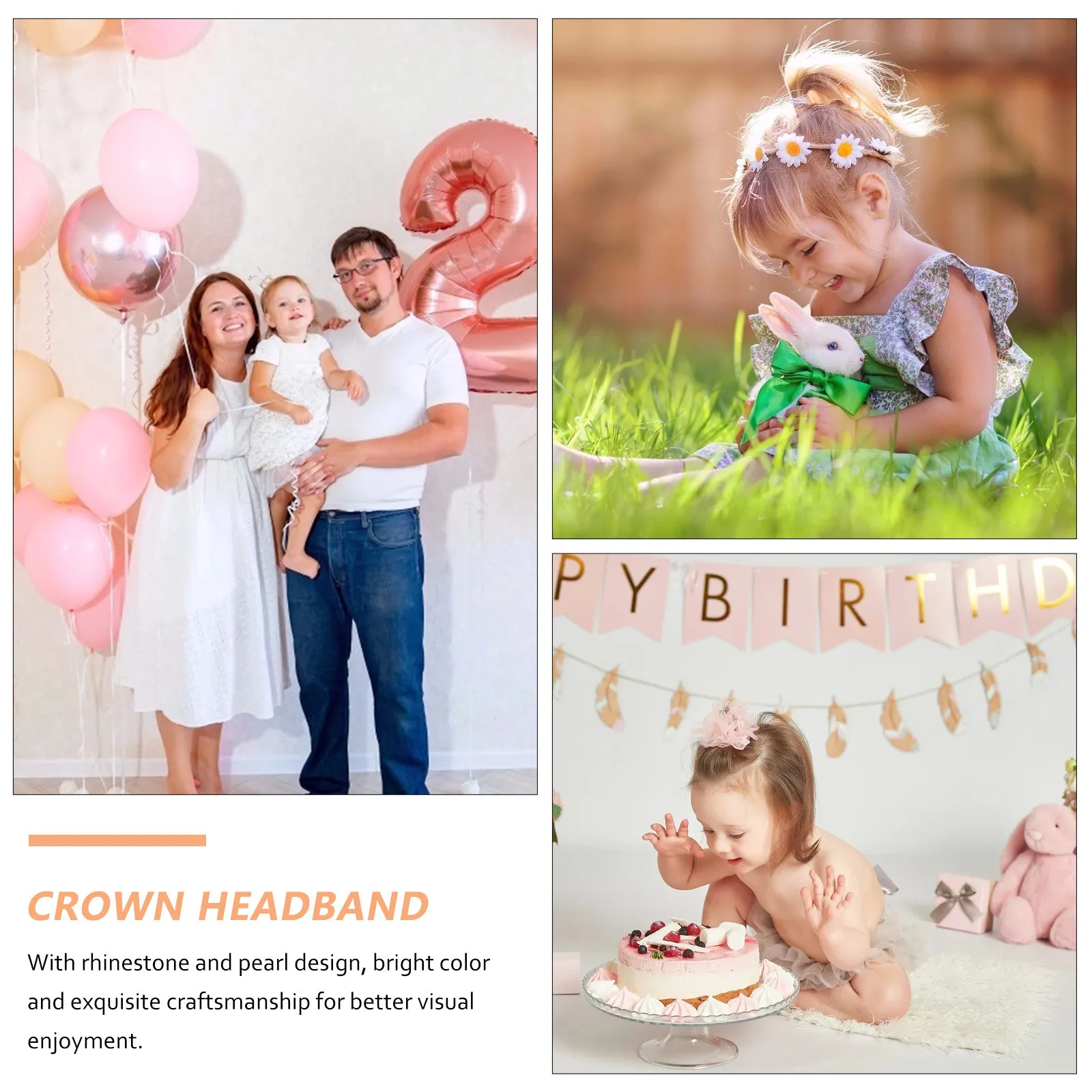 Princess Crown Headband with Rhinestones and Pearls Chic Birthday Party Hairband for Little Girls Exquisite Photo Prop Accessory
Princess Crown Headband with Rhinestones and Pearls Chic Birthday Party Hairband for Little Girls Exquisite Photo Prop Accessory