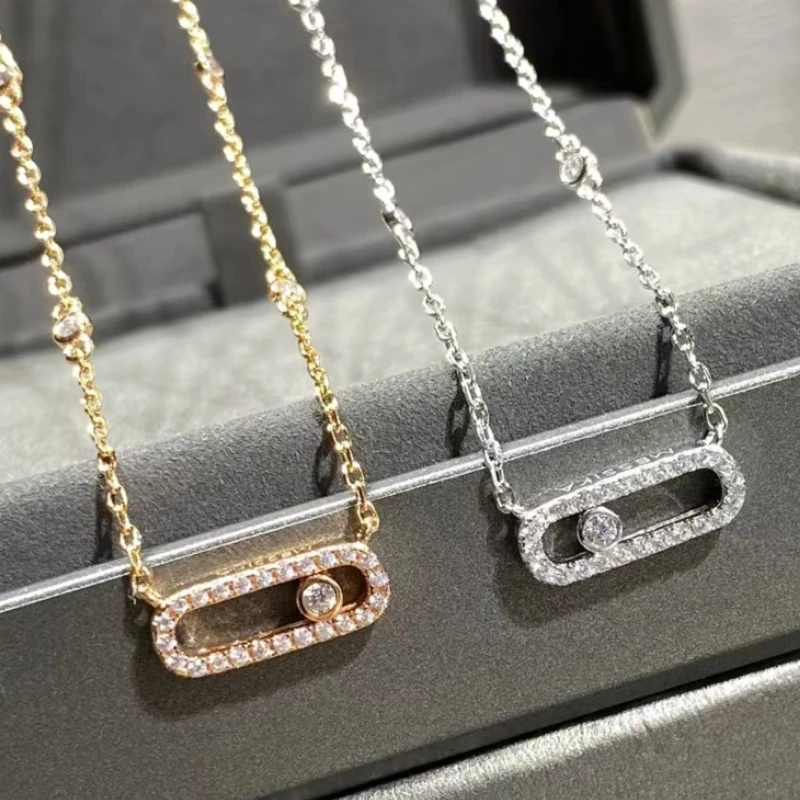 European Luxury Jewelry Move Series Silver 925 Women's Necklace with Zircon Sliding Design for Daily Wearing Festival Gifts
European Luxury Jewelry Move Series Silver 925 Women's Necklace with Zircon Sliding Design for Daily Wearing Festival Gifts
