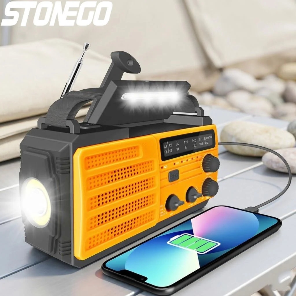 Portable Hand Crank Solar Emergency Flashlight with Radio Reading Light Rechargeable Multifunctional Survival Safety Device
Portable Hand Crank Solar Emergency Flashlight with Radio Reading Light Rechargeable Multifunctional Survival Safety Device