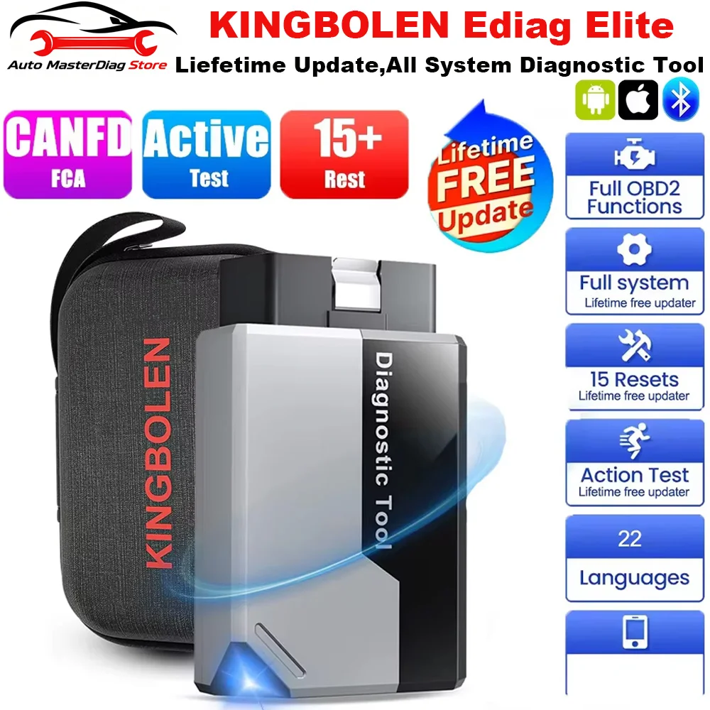 2026 New KINGBOLEN Ediag Elite Lifetime free Car Diagnostic Tools All system 15 Resets Bi-directional CAN FD Auto OBD2 Scanner
2026 New KINGBOLEN Ediag Elite Lifetime free Car Diagnostic Tools All system 15 Resets Bi-directional CAN FD Auto OBD2 Scanner