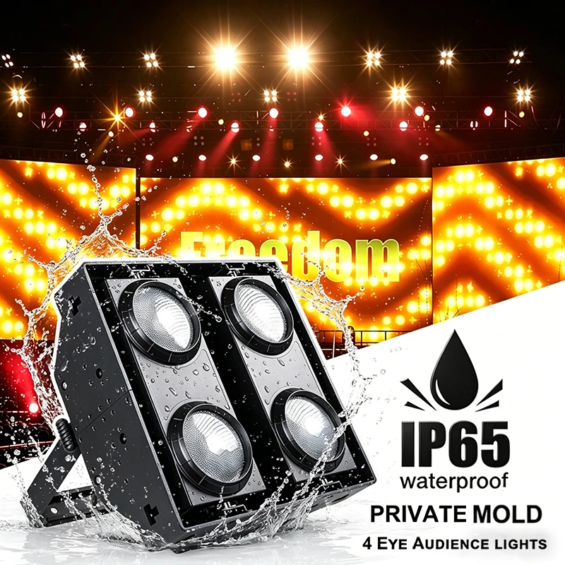 AOPU Private Mold 4x300W Waterproof 4 Eye Blinder Lights with Customizable Colors for Stage DJ LED Blinder IP65 Audience Light
AOPU Private Mold 4x300W Waterproof 4 Eye Blinder Lights with Customizable Colors for Stage DJ LED Blinder IP65 Audience Light