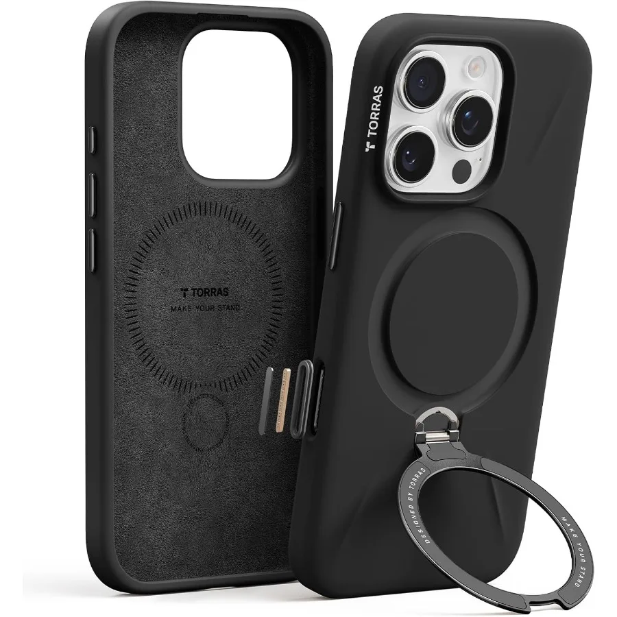 360 Degree Rotating Magnetic Stand with Camera Control for iPhone 16 Pro Non-Slip Soft Liquid Silicone Case with MagSafe Compat
360 Degree Rotating Magnetic Stand with Camera Control for iPhone 16 Pro Non-Slip Soft Liquid Silicone Case with MagSafe Compat