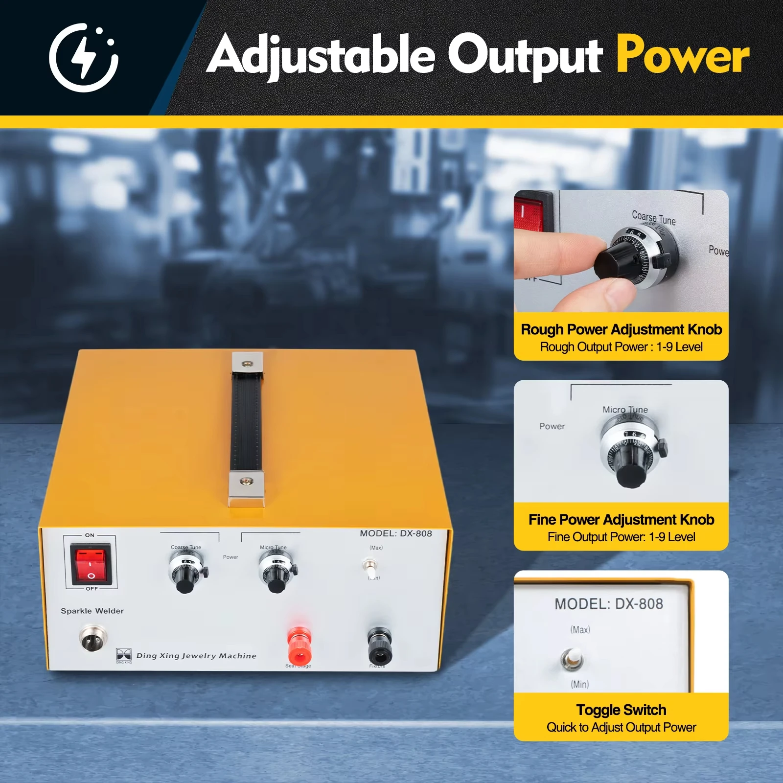 DX-808 80A Jewelry Spot Welding Machine Held Pulse Welder Pulse Sparkle Spot Welder for Gold Silver Platinum Jewelry Processing
DX-808 80A Jewelry Spot Welding Machine Held Pulse Welder Pulse Sparkle Spot Welder for Gold Silver Platinum Jewelry Processing