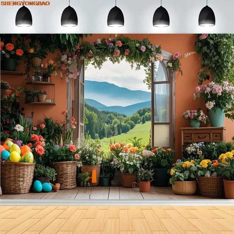 Eggs Window Spring Garden Happy Easter Day Photography Backdrops Props Fence Rabbits Butterfly Flowers Photo Background VF-01
Eggs Window Spring Garden Happy Easter Day Photography Backdrops Props Fence Rabbits Butterfly Flowers Photo Background VF-01