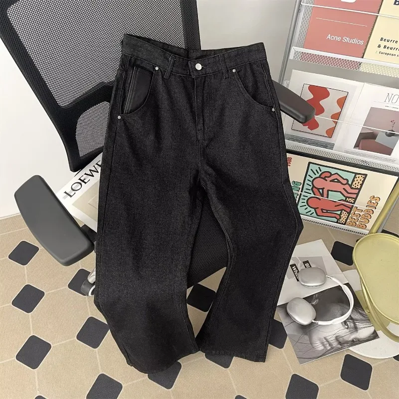 Men Spring Jeans Straight Man Pants Mid Rise Stretch Washed Black Comfort Fit Casual Daily Trousers Loose Denim Long
Men Spring Jeans Straight Man Pants Mid Rise Stretch Washed Black Comfort Fit Casual Daily Trousers Loose Denim Long