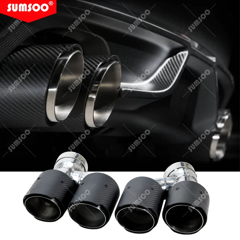 SUMSOO 1Paris Dual Exhaust Tip Carbon Fiber Muffler Pipe H Shape Tailpipe Fit for BMW G30 G38 520 525 530 520i 525i 530i Series
SUMSOO 1Paris Dual Exhaust Tip Carbon Fiber Muffler Pipe H Shape Tailpipe Fit for BMW G30 G38 520 525 530 520i 525i 530i Series