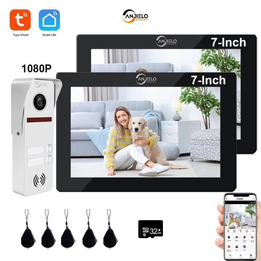 ANJIELO Tuya Wired Doorbell Camera 7/10 Inch 1080P Full Touch Monitor Smart Home Video Wifi Intercom 160° Doorbell System
ANJIELO Tuya Wired Doorbell Camera 7/10 Inch 1080P Full Touch Monitor Smart Home Video Wifi Intercom 160° Doorbell System