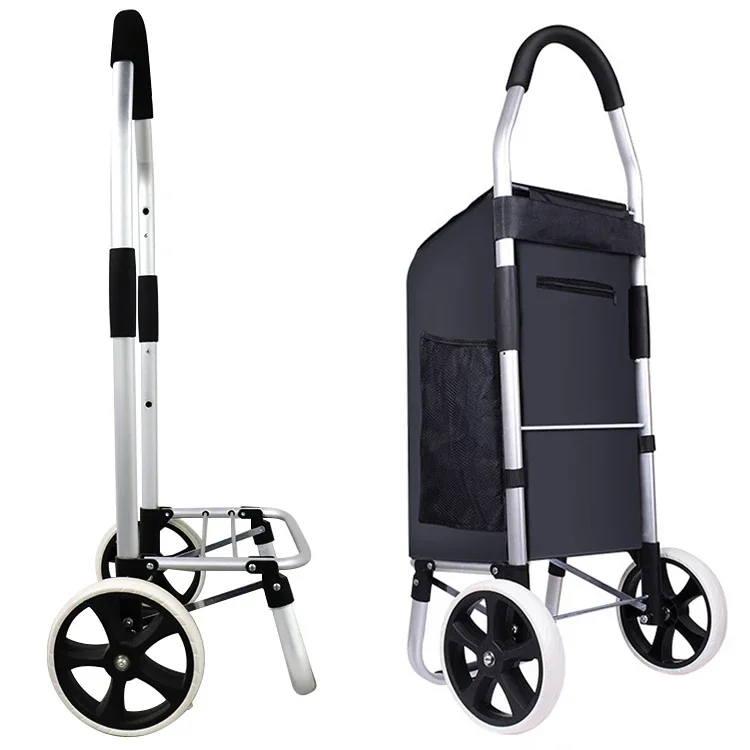 Foldable Portable Shopping Cart with Wheels, with Bag, Oxford Cloth and Aluminum, for Outdoor&Store Use
Foldable Portable Shopping Cart with Wheels, with Bag, Oxford Cloth and Aluminum, for Outdoor&Store Use