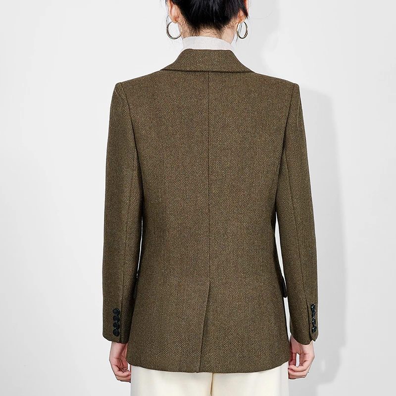 New Elegant Fashion Blazers Woman Winter Coats Notched Collar Long Sleeve Wool Cotton Blend Office Lady Solid Blazer Coat
New Elegant Fashion Blazers Woman Winter Coats Notched Collar Long Sleeve Wool Cotton Blend Office Lady Solid Blazer Coat