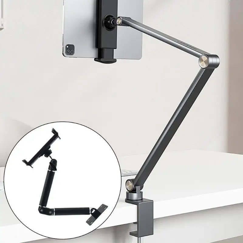 Tablet Wall Mount Adjustable Long Arm with Two Extendable Clamps for Any Setting, Holds 4 13inch Devices
Tablet Wall Mount Adjustable Long Arm with Two Extendable Clamps for Any Setting, Holds 4 13inch Devices