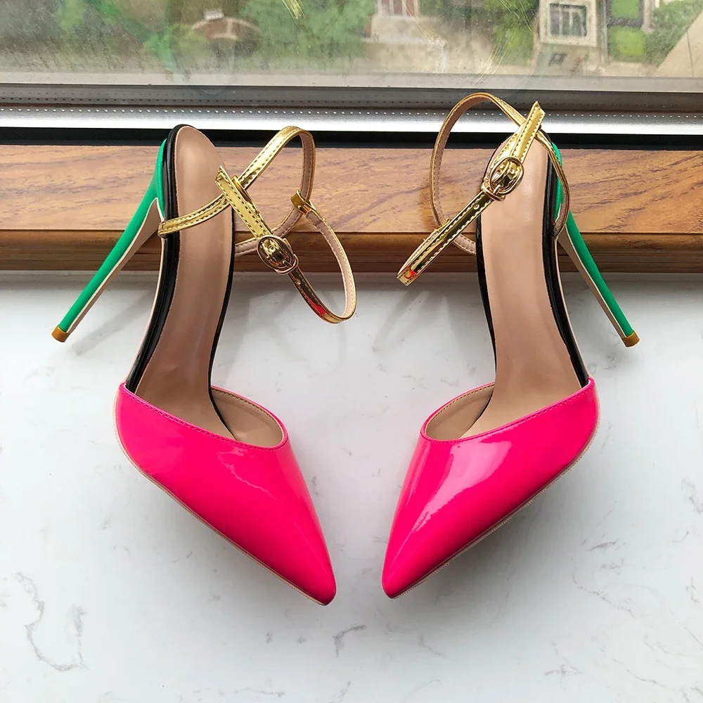 Tikicup/пикантные розово-розовые женские туфли с острым носком и открытой спиной на высоком каблуке, летние пикантные туфли-лодочки на шпильке с ремешком на щиколотке, 8 см, 10 см, 12 см
Tikicup/пикантные розово-розовые женские туфли с острым носком и открытой спиной на высоком каблуке, летние пикантные туфли-лодочки на шпильке с ремешком на щиколотке, 8 см, 10 см, 12 см