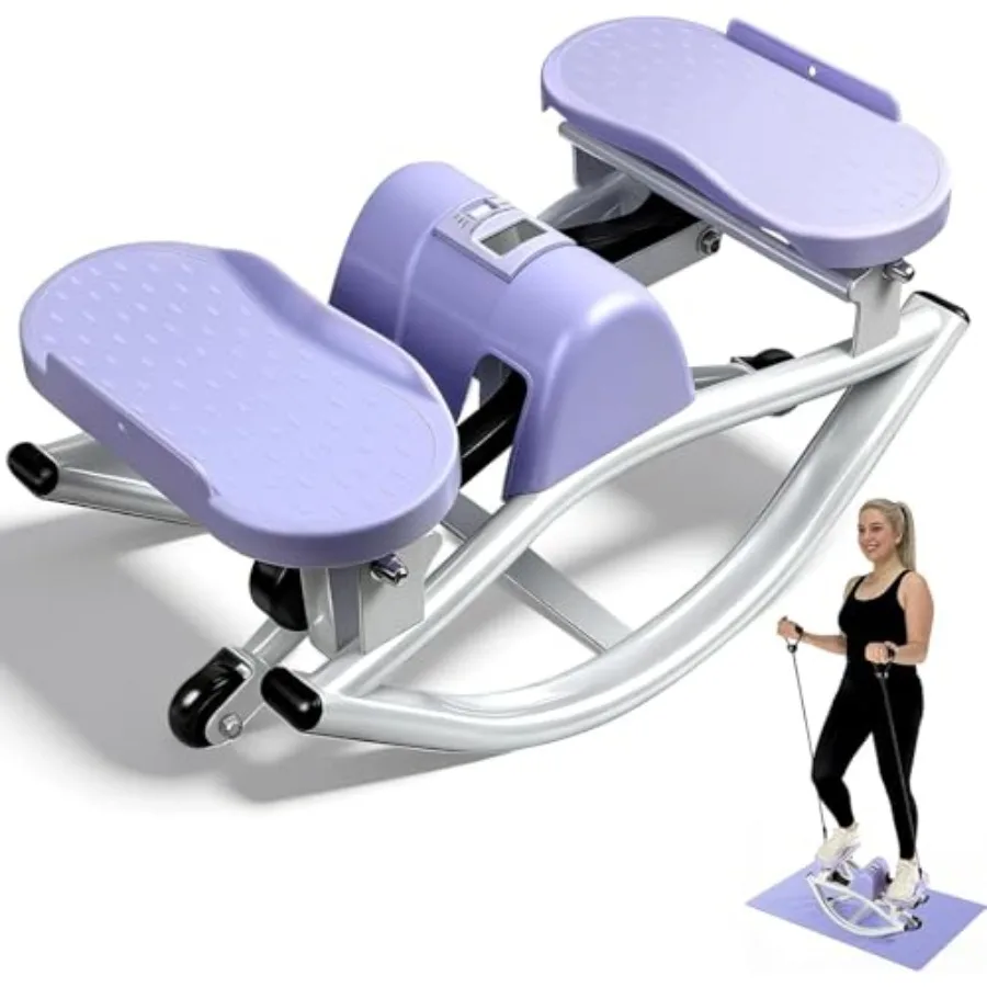 Side-to-Side Low Impact Rocker Stepper with Resistance Bands andSlip Mat Quiet Home Workout Equipment for Full Body Cardio
Side-to-Side Low Impact Rocker Stepper with Resistance Bands andSlip Mat Quiet Home Workout Equipment for Full Body Cardio