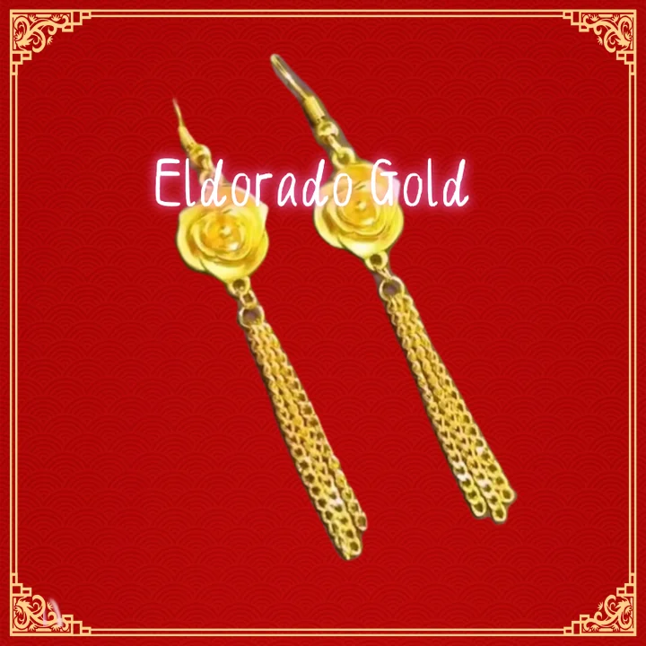 24K 9999 Pure Gold Rose tassel earrings new fashion temperament ear line Valentine's Day giftValentine's Day gifts for couples
24K 9999 Pure Gold Rose tassel earrings new fashion temperament ear line Valentine's Day giftValentine's Day gifts for couples