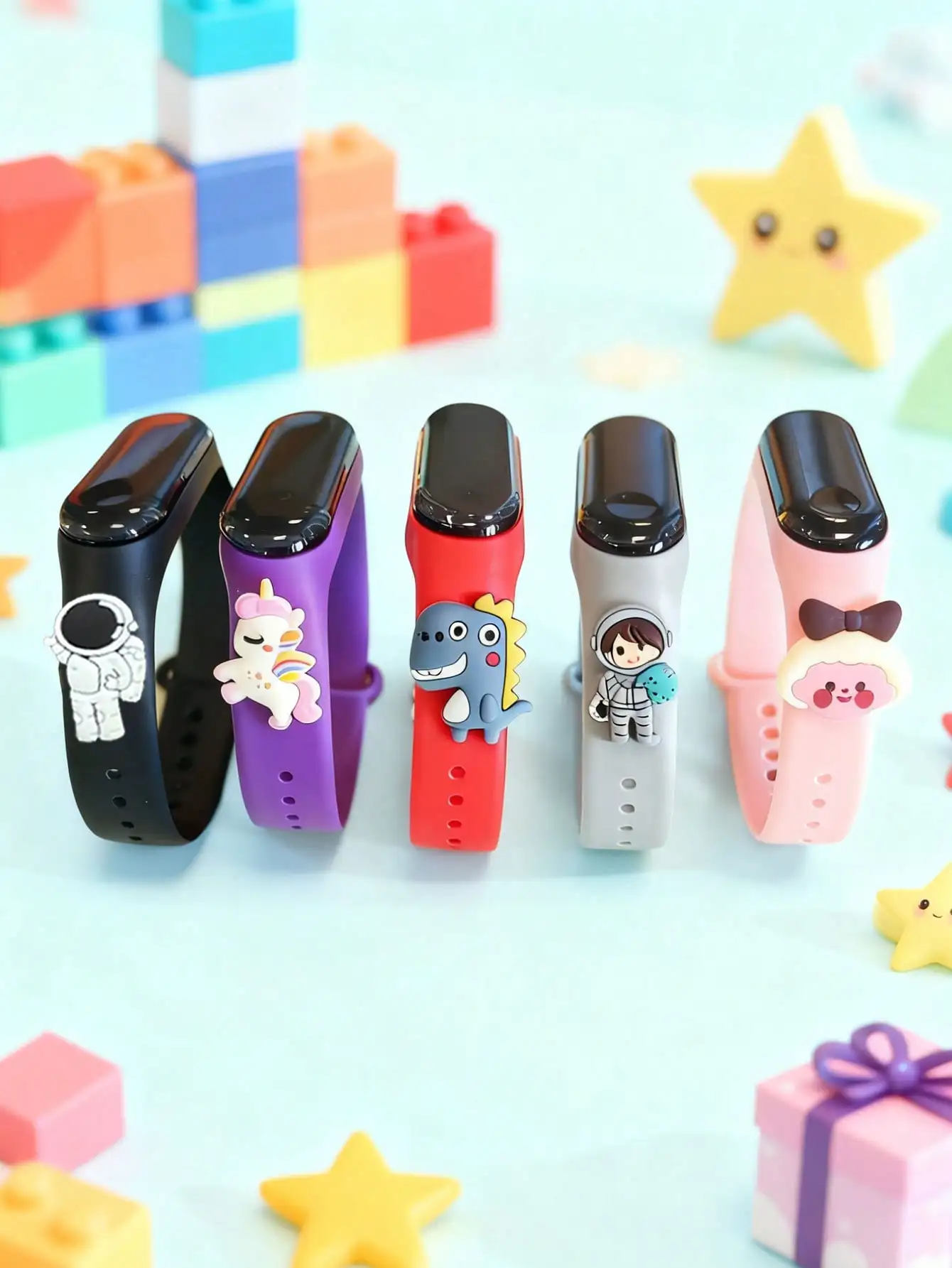 5pcs/Set LED Touch Screen Teens' Electronic Watch With Cute Cartoon Pendant Charm - 5 Color Combinations, Non-Waterproof Sports Bracelet, Suitable For Christmas, Holiday Gifts, Daily Wear, School, Sports
5pcs/Set LED Touch Screen Teens' Electronic Watch With Cute Cartoon Pendant Charm - 5 Color Combinations, Non-Waterproof Sports Bracelet, Suitable For Christmas, Holiday Gifts, Daily Wear, School, Sports