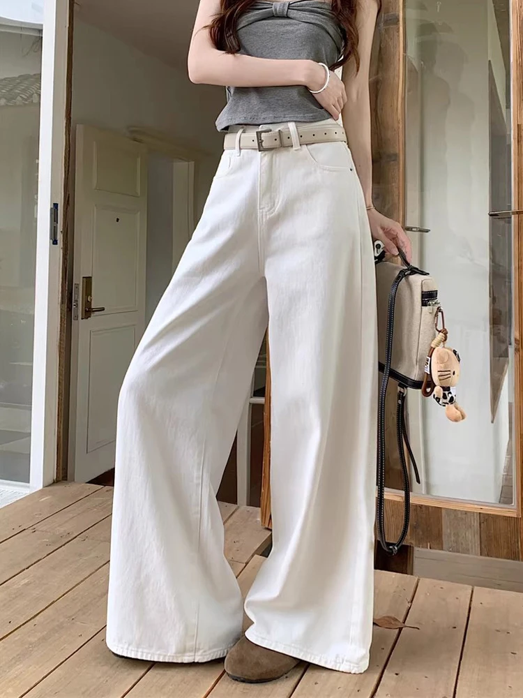 High Waist Wide Leg White Jeans Women's Loose Fit Casual Straight Long Pants Summer 2026 Chic Floor-Length Trousers
High Waist Wide Leg White Jeans Women's Loose Fit Casual Straight Long Pants Summer 2026 Chic Floor-Length Trousers