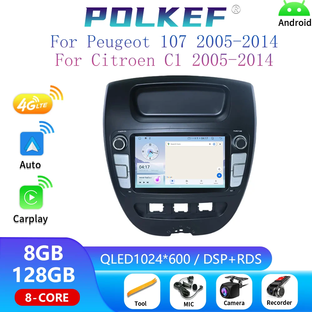 Car Radio Android for Peugeot 107 2005-2014 for Citroen C1 2005-2014 7" Multimedia Carplay Autoradio 2din Stereo Navigation GPS
Car Radio Android for Peugeot 107 2005-2014 for Citroen C1 2005-2014 7" Multimedia Carplay Autoradio 2din Stereo Navigation GPS