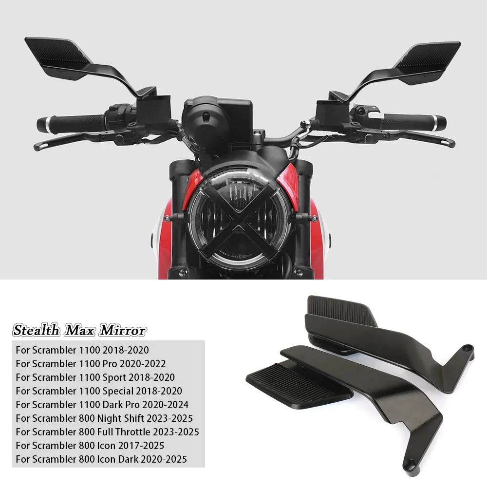 For Ducati Scrambler 1100 Pro 800 Nightshift Icon Dark Motorcycle Mirror Wind Wing Adjustable Rotating Rearview Mirror
For Ducati Scrambler 1100 Pro 800 Nightshift Icon Dark Motorcycle Mirror Wind Wing Adjustable Rotating Rearview Mirror